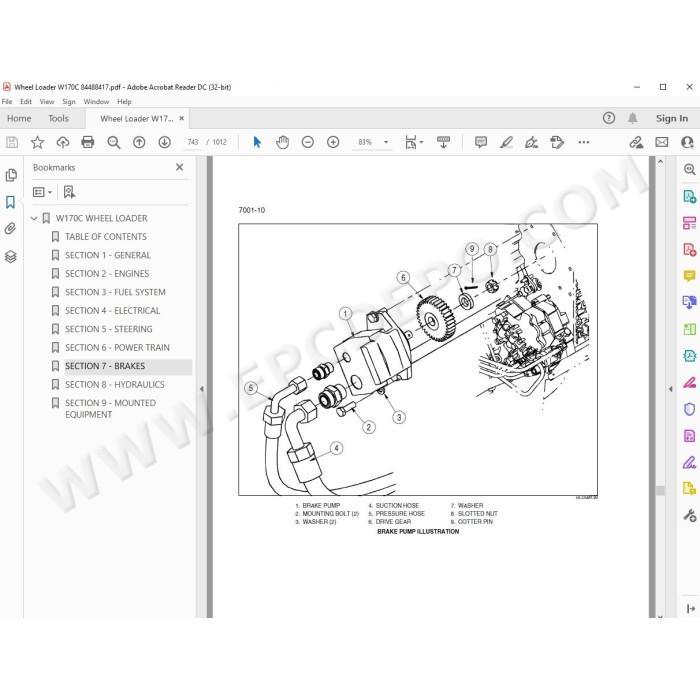 New Holland Wheel Loader W170C service manual
