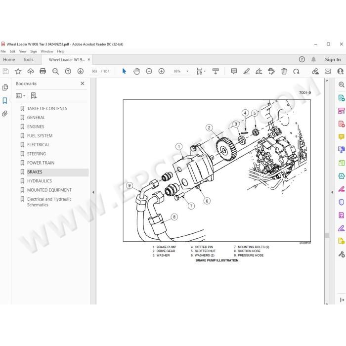 New Holland Wheel Loader W190B Tier 3 service manual