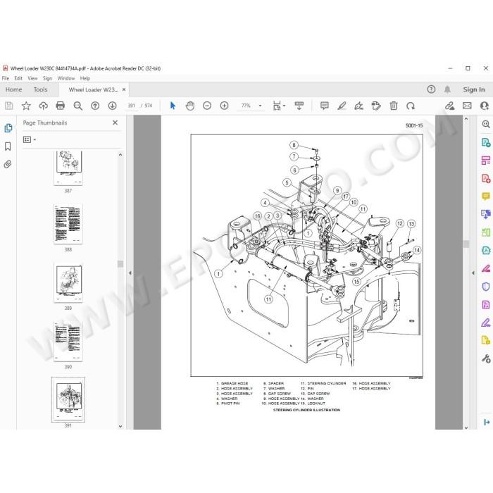 New Holland Wheel Loader W230C service manual
