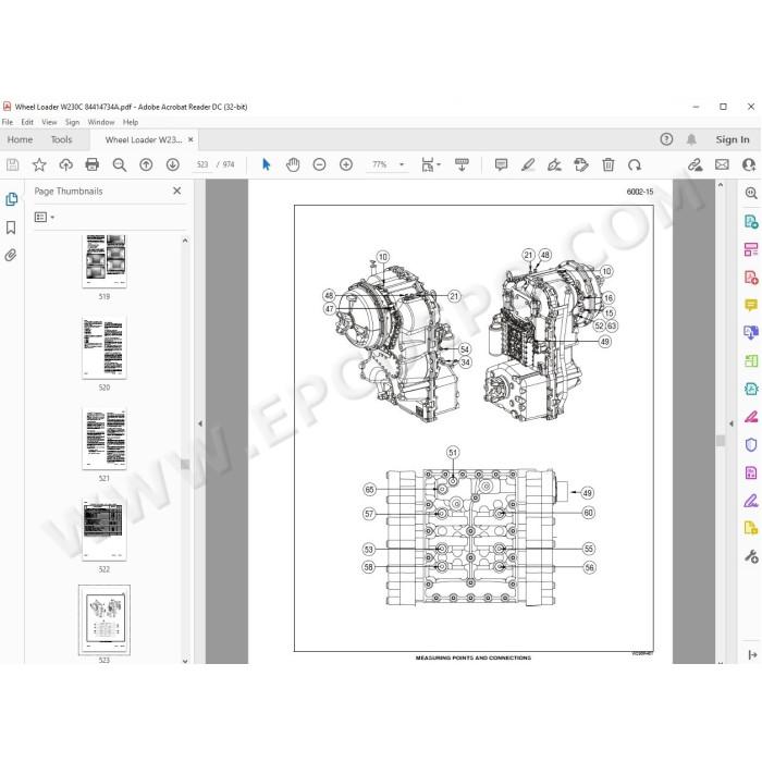 New Holland Wheel Loader W230C service manual
