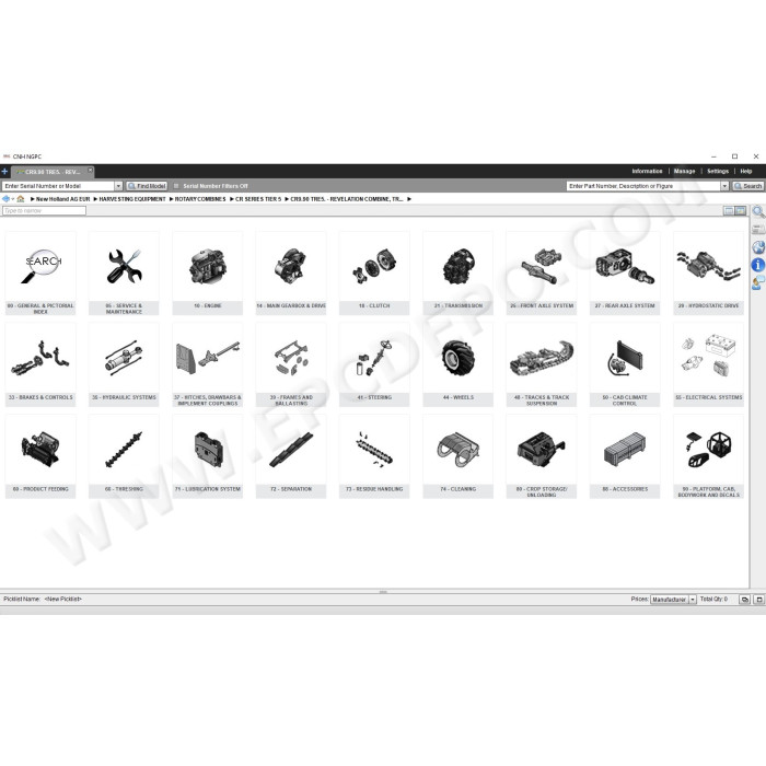 New Holland AG Agriculture Europe EPC parts catalog 2020