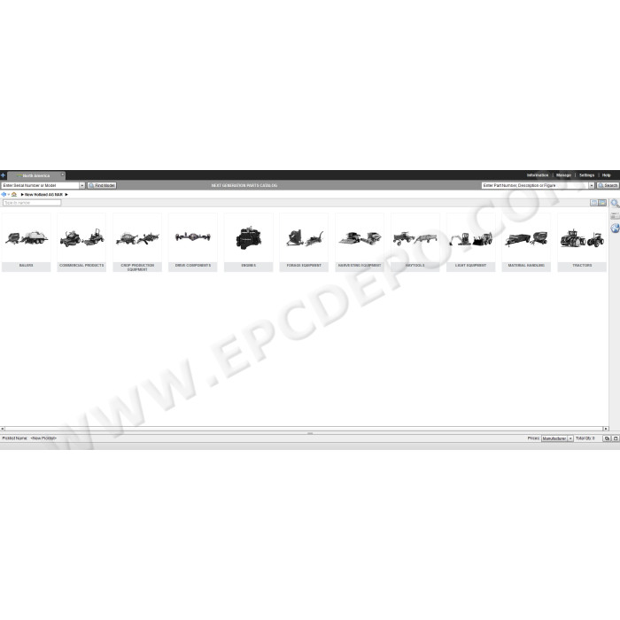 New Holland Agriculture North America EPC parts catalog 2019