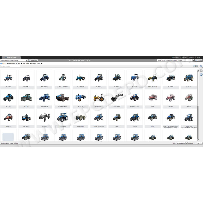 New Holland Agriculture North America EPC parts catalog 2019