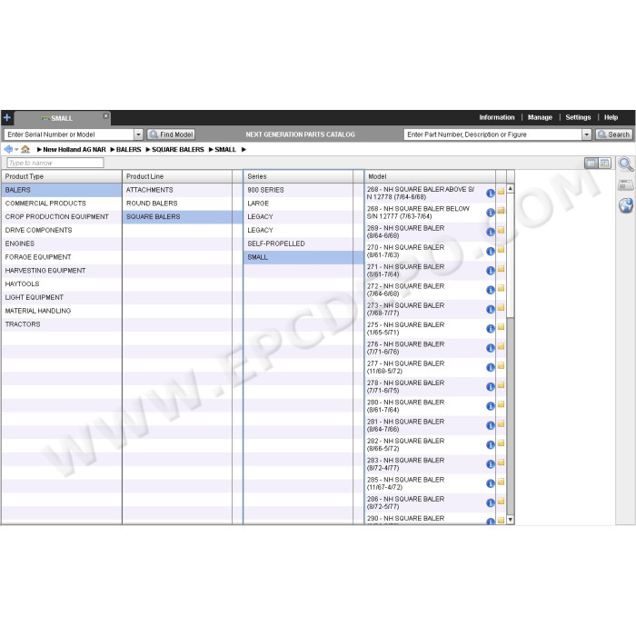 New Holland Agriculture North America EPC parts catalog 2019