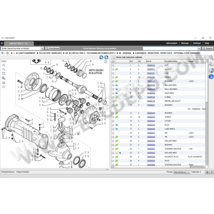 New Holland CE Construction Europe EPC parts catalog 2015