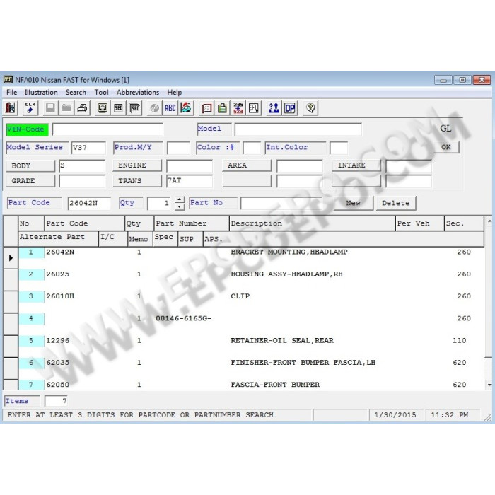 NISSAN + INFINITI EPC SPARE PARTS CATALOG 2019