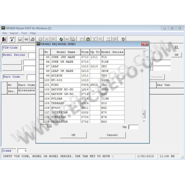 NISSAN + INFINITI EPC SPARE PARTS CATALOG 2019