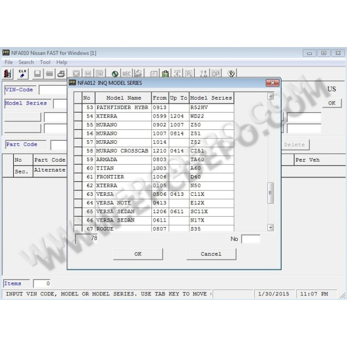 NISSAN + INFINITI EPC SPARE PARTS CATALOG 2019