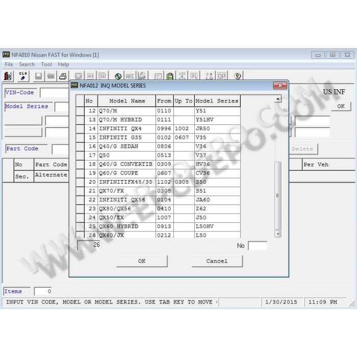 NISSAN + INFINITI EPC SPARE PARTS CATALOG 2019