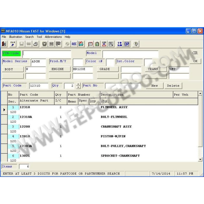 NISSAN + INFINITI GENERAL EPC PARTS CATALOG 2019