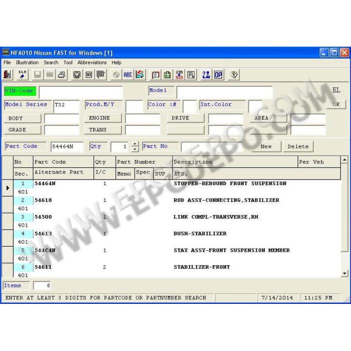 NISSAN + INFINITI EUROPE EPC PARTS CATALOG 2019