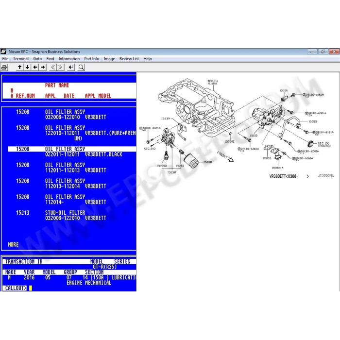 NISSAN USA EPC SPARE PARTS CATALOG 2016