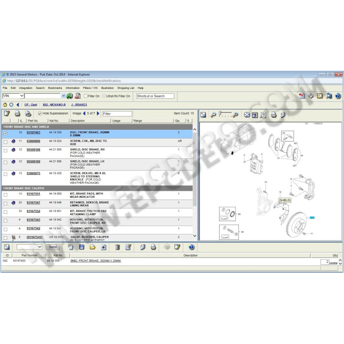 OPEL / VAUXHALL EUROPE EPC PARTS CATALOG 2015