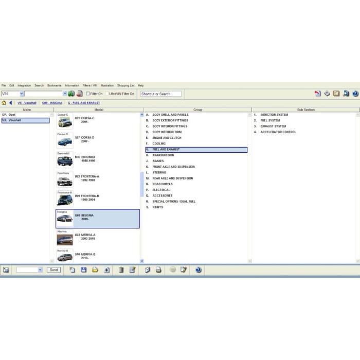 OPEL / VAUXHALL EUROPE EPC PARTS CATALOG 2012