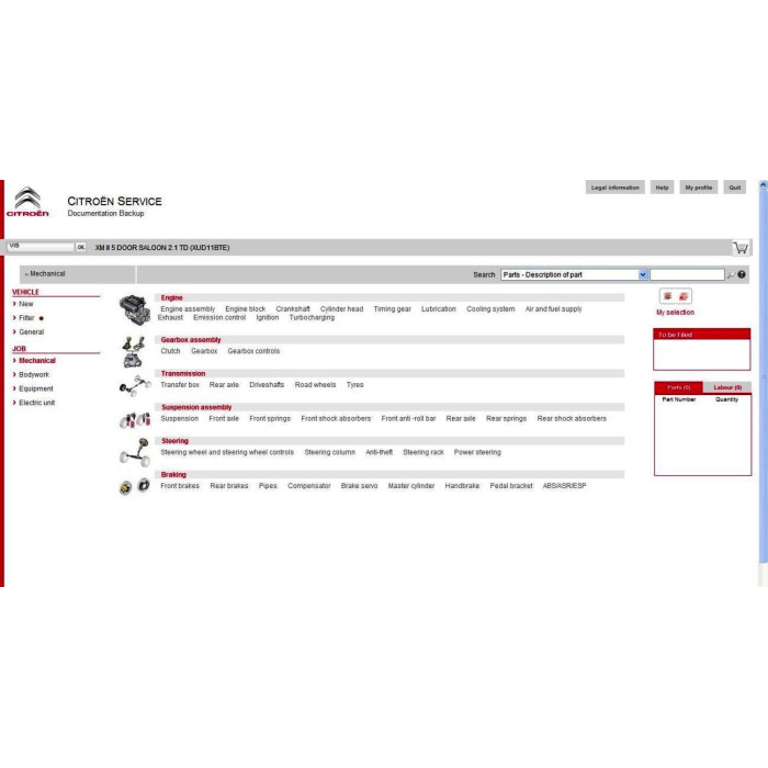 CITROEN PARTS CATALOG + SERVICE / REPAIR 2013