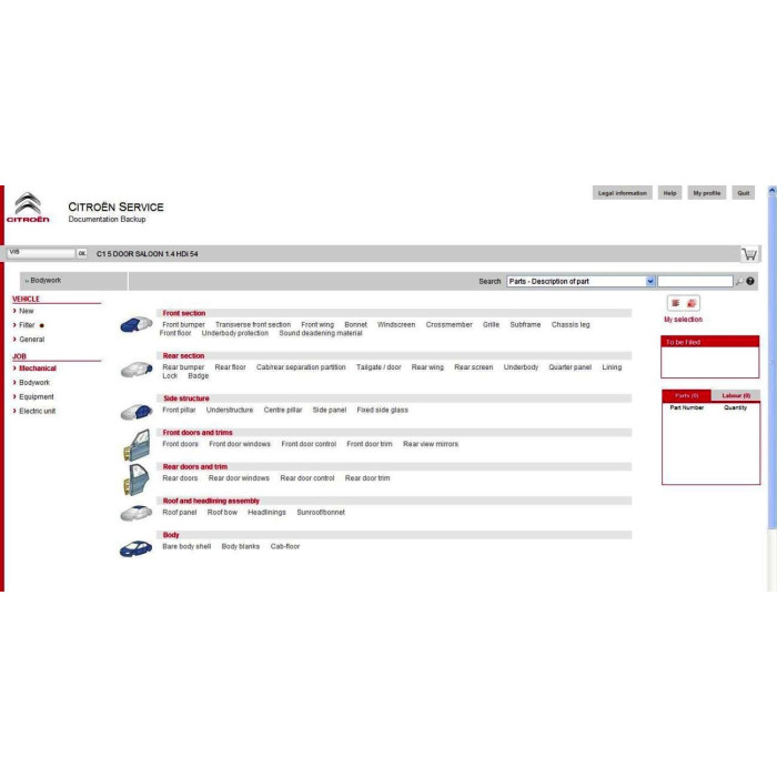 CITROEN PARTS CATALOG + SERVICE / REPAIR 2013