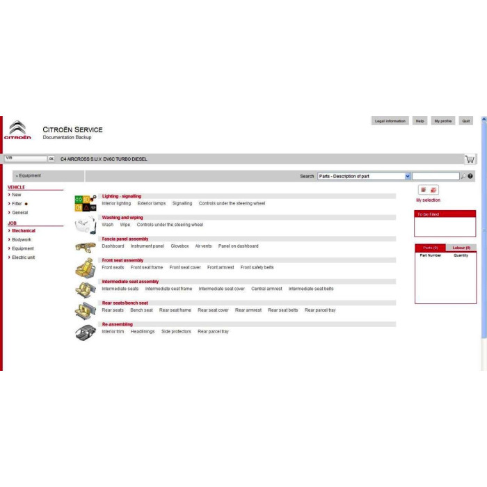 CITROEN PARTS CATALOG + SERVICE / REPAIR 2013