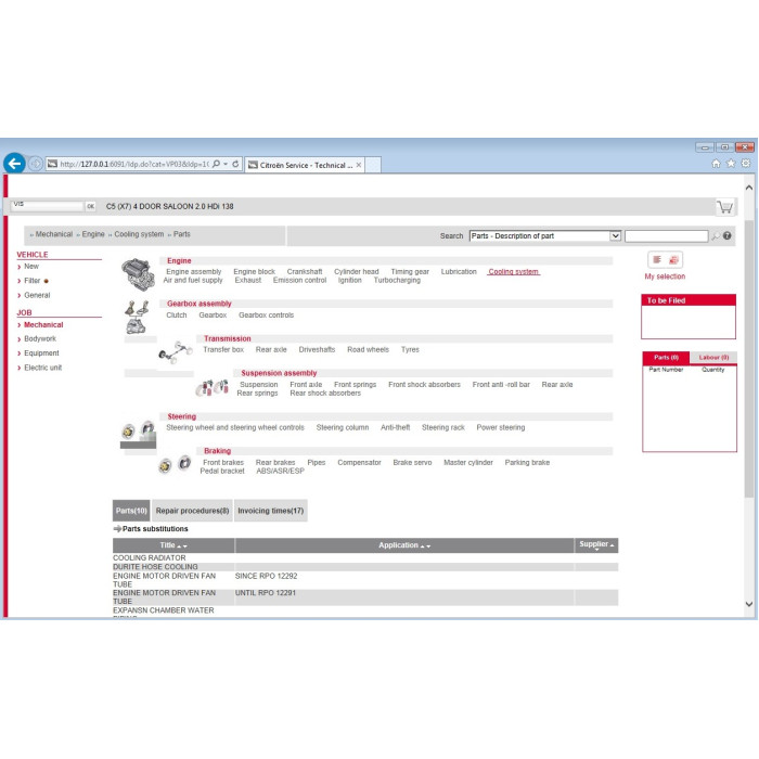 CITROEN PARTS CATALOG + SERVICE / REPAIR 2014