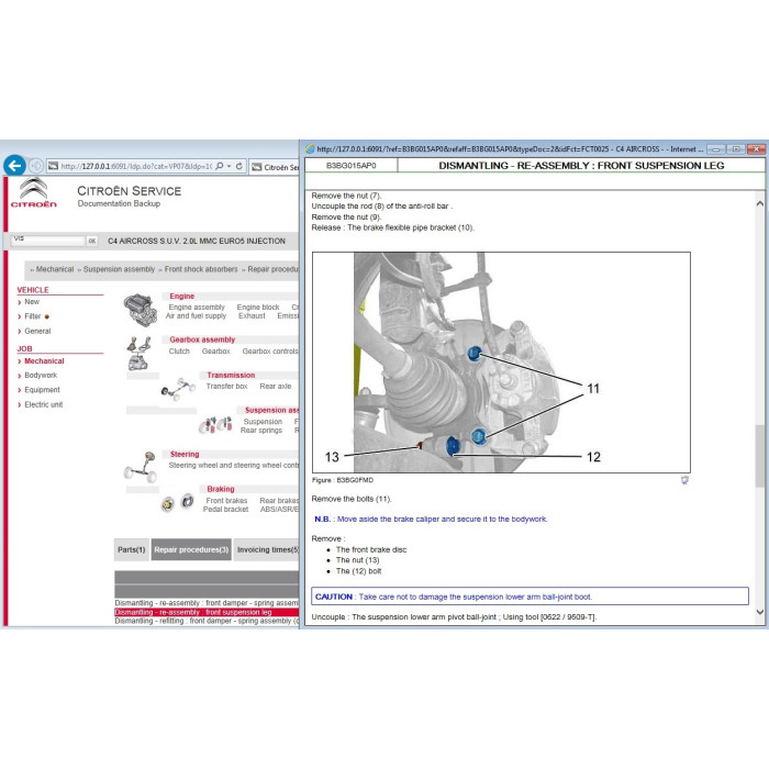 CITROEN PARTS CATALOG + SERVICE / REPAIR 2014