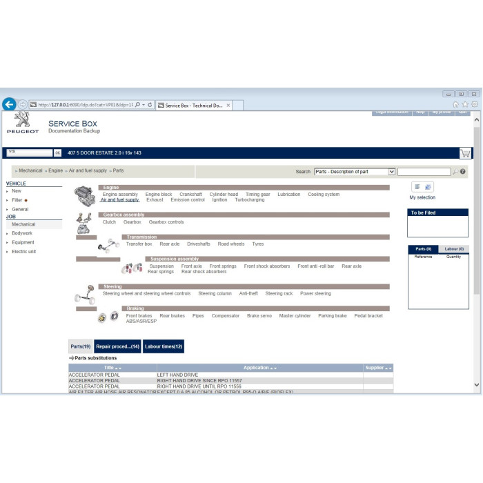 PEUGEOT EPC PARTS CATALOG + SERVICE / REPAIR 2014