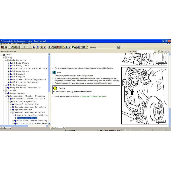 AUDI ELSA 4.0 2012 SERVICE INFORMATION SYSTEM