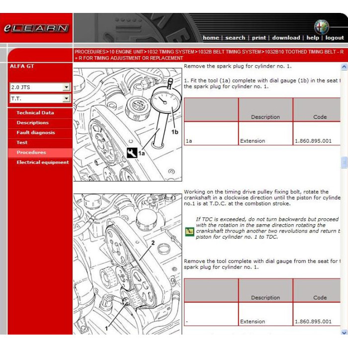 ALFA ROMEO GT 2003 - 2010 SERVICE & REPAIR