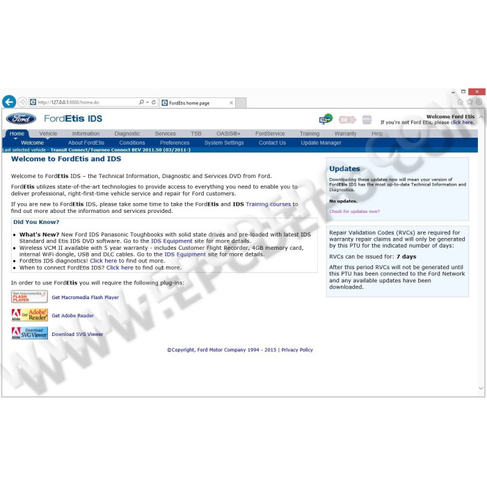 FORD EUROPE ETIS 2015 SERVICE & REPAIR
