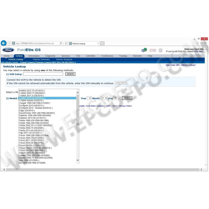 FORD EUROPE ETIS 2015 SERVICE & REPAIR