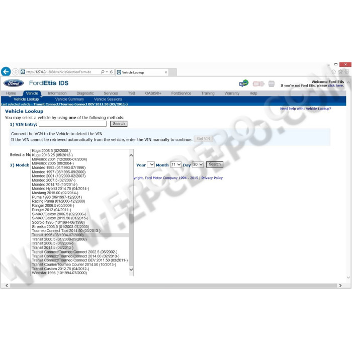 FORD EUROPE ETIS 2015 SERVICE & REPAIR