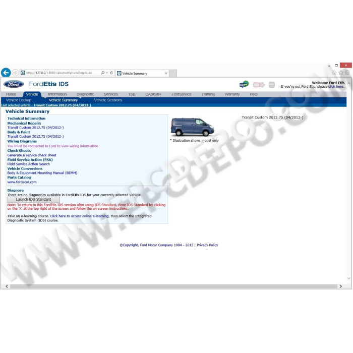 FORD EUROPE ETIS 2015 SERVICE & REPAIR