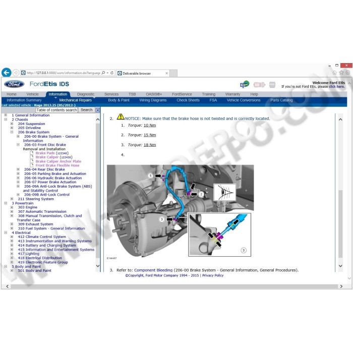 FORD EUROPE ETIS 2015 SERVICE & REPAIR