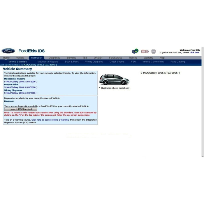 FORD EUROPE ETIS 2008 SERVICE & REPAIR