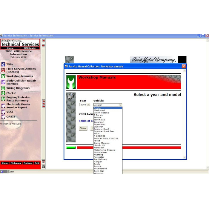 FORD USA TIS SERVICE INFORMATION 2000 - 2003