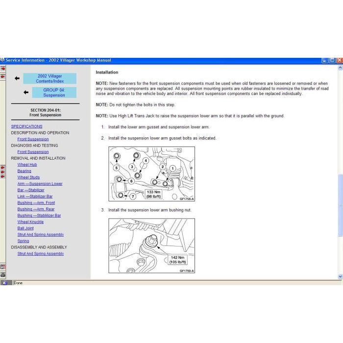 FORD USA TIS SERVICE INFORMATION 2000 - 2003