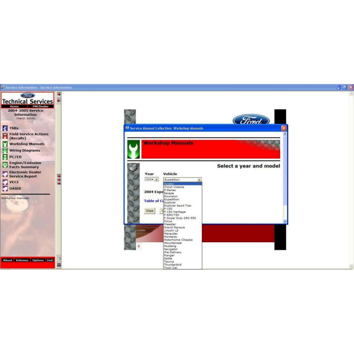 FORD USA TIS SERVICE INFORMATION 2004