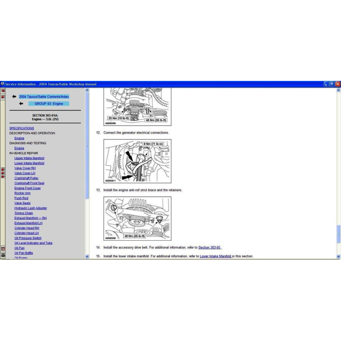 FORD USA TIS SERVICE INFORMATION 2004