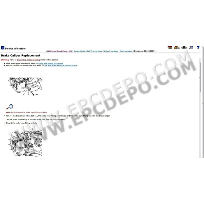 GENERAL MOTORS GM ESI SERVICE INFORMATION CATALOG 2010