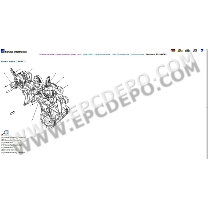 GENERAL MOTORS GM ESI SERVICE INFORMATION CATALOG 2010