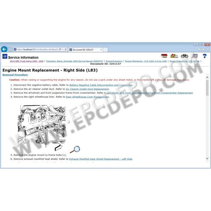 GENERAL MOTORS GM ESI SERVICE INFORMATION CATALOG 2013