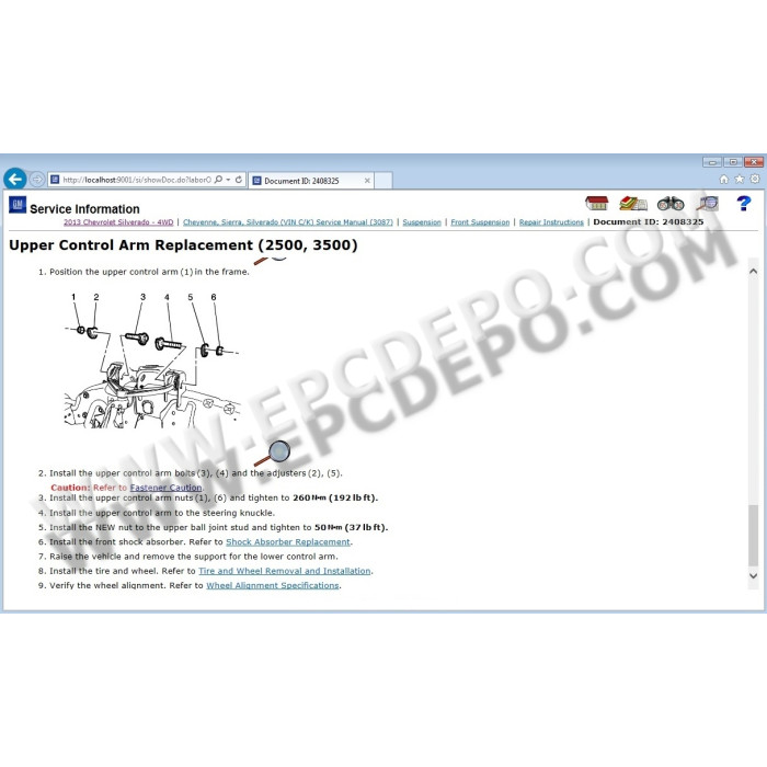 GENERAL MOTORS GM ESI SERVICE INFORMATION CATALOG 2013