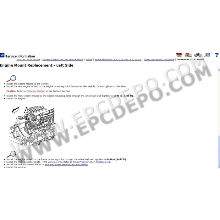 GENERAL MOTORS GM ESI SERVICE INFORMATION CATALOG 2012