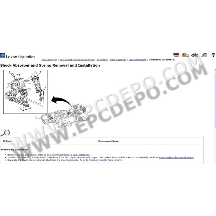 GENERAL MOTORS GM ESI SERVICE INFORMATION CATALOG 2012