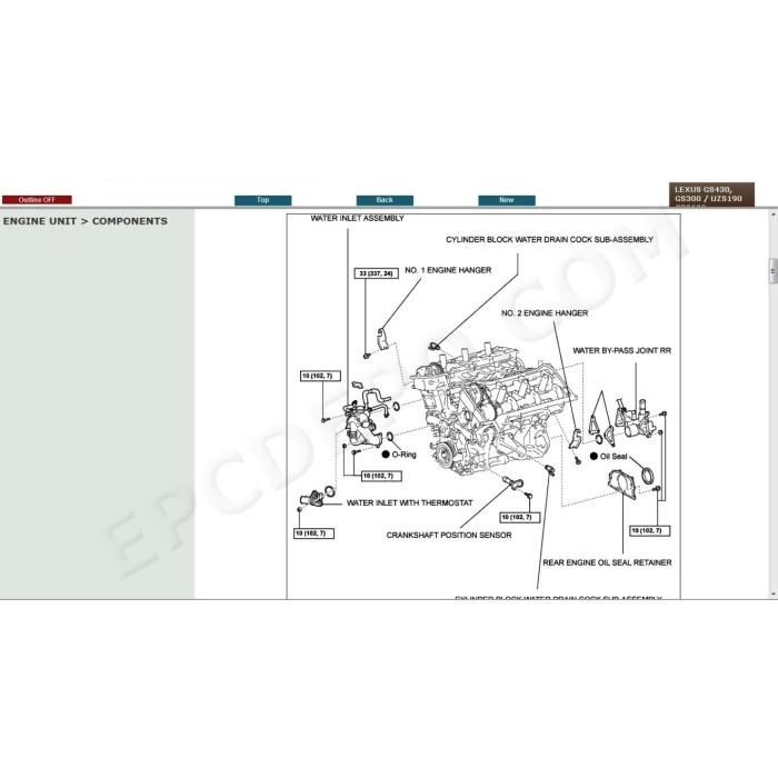 LEXUS GS300 / GS430 2005 - 2008 SERVICE & REPAIR MANUAL