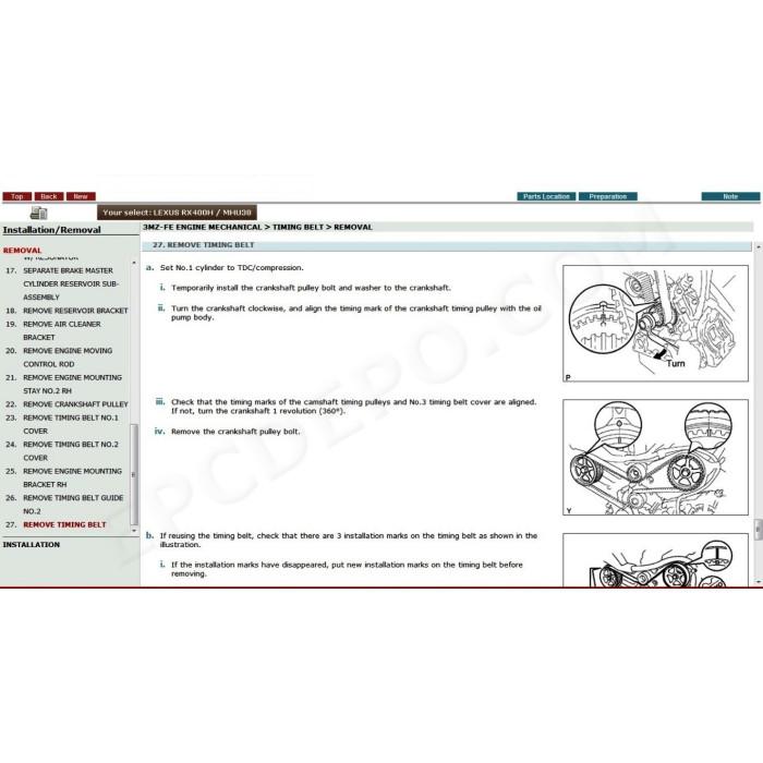 LEXUS RX400h HYBRID 2005 - 2009 SERVICE & REPAIR MANUAL
