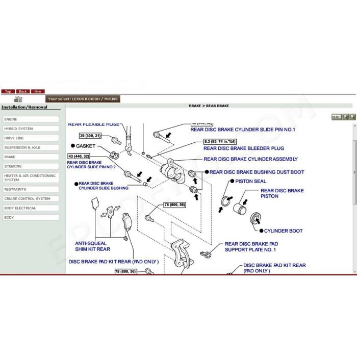 LEXUS RX400h HYBRID 2005 - 2009 SERVICE & REPAIR MANUAL