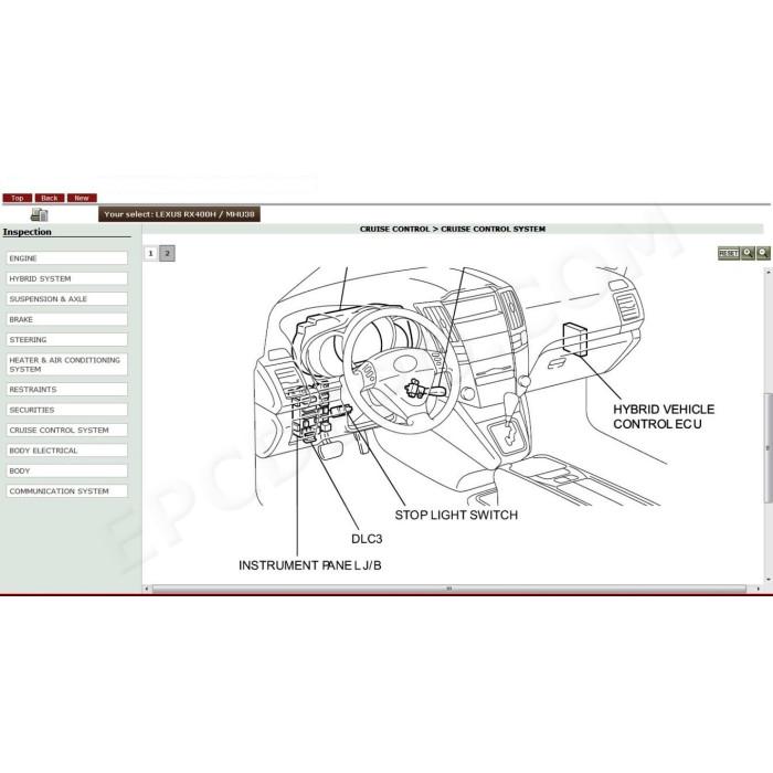 LEXUS RX400h HYBRID 2005 - 2009 SERVICE & REPAIR MANUAL