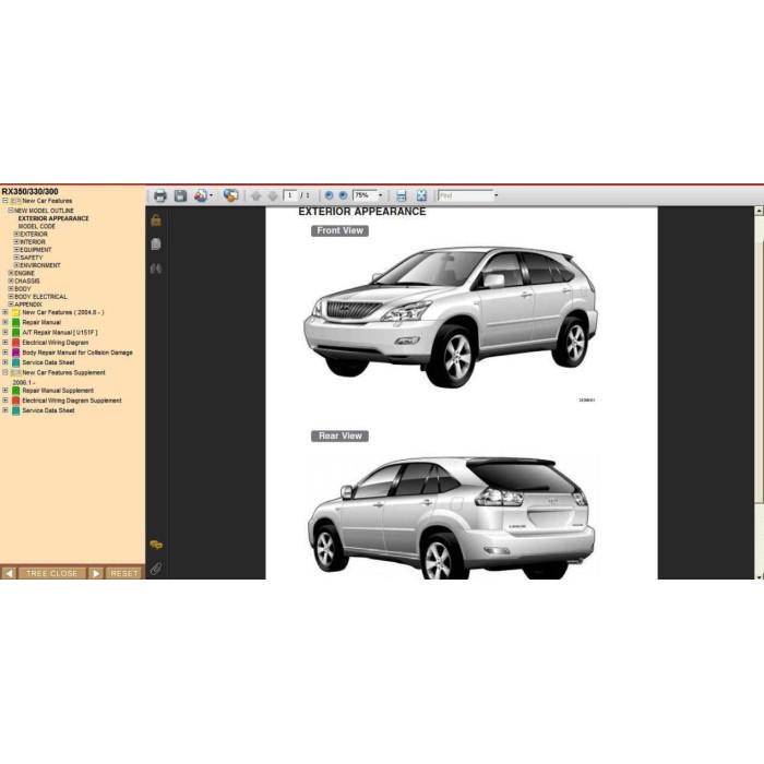 LEXUS RX350 RX330 RX300 2003 - 2008 SERVICE & REPAIR MANUAL
