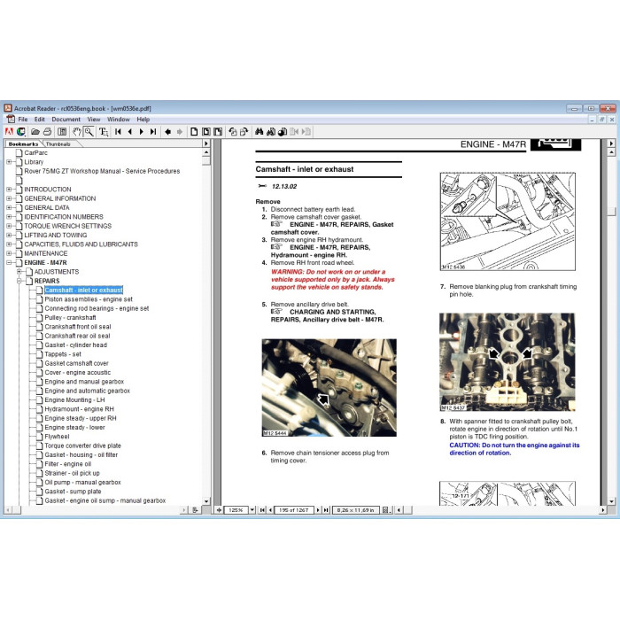 ROVER 25 45 75 / MG ZR ZS ZT ZTT TF SERVICE MANUAL
