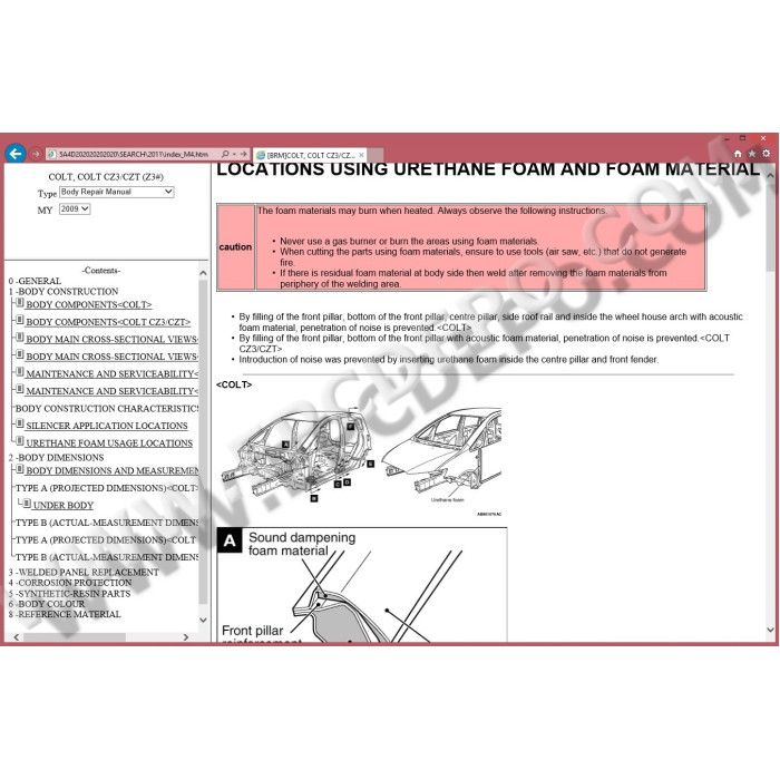 MITSUBISHI COLT 2004 - 2012 SERVICE & REPAIR MANUAL