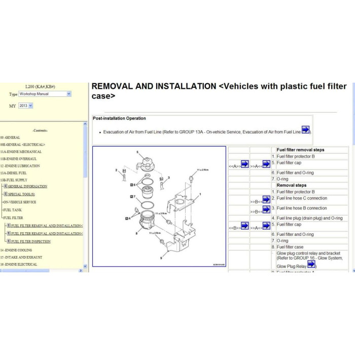MITSUBISHI L200 2006 - 2015 SERVICE & REPAIR MANUAL